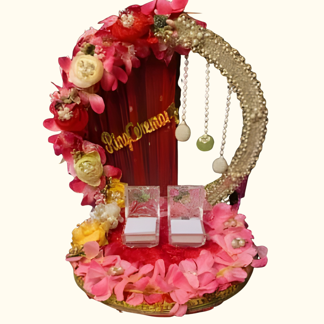KS PRODUCTS (12) Royal Floral Ring Ceremony Platter – KSCREATIONS - Image 1