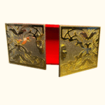 Luxury Golden Double-Door Wooden Gift Box - Image 3