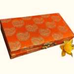 Orange Brocade Designer Gift Box