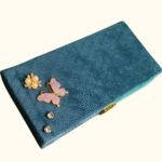 Blue Velvet Butterfly Jewellery Box