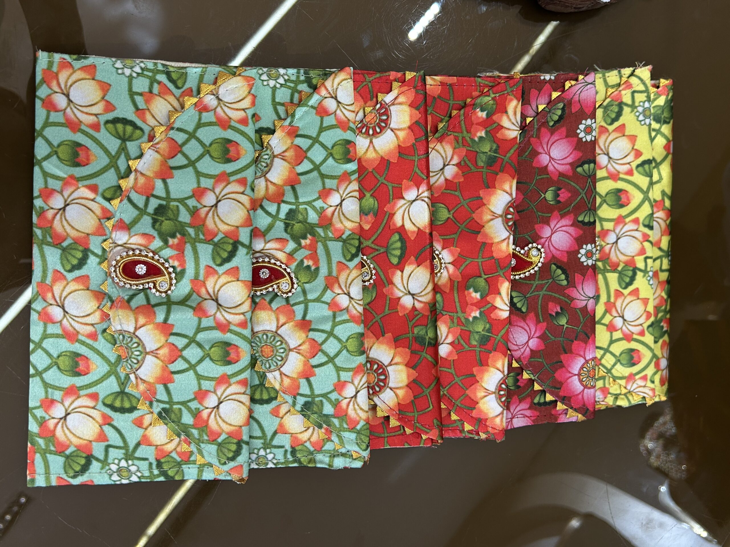 IMG_9472 KS Creations Handmade Floral Print Potli Bag for Women | Ethnic Wedding Pouch | Designer Fabric Clutch - Image 1