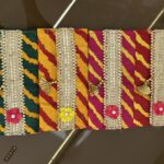 KS Creations Handmade Ethnic Fabric Envelope Clutch for Women | Designer Leheriya Print Clutch | Wedding, Festive & Party Handbag