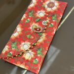 KS Creations Handmade Floral Print Envelope Clutch for Women | Designer Ethnic Fabric Clutch | Wedding, Festive & Party Handbag