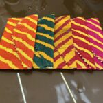KS Creations Handmade Leheriya Print Envelope Clutch for Women | Ethnic Fabric Designer Clutch | Wedding, Festive & Party Handbag