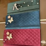 KS Creations Handmade Designer Envelope Clutch for Women | Velvet Ethnic Party Clutch | Wedding & Festive Handbag