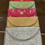 KS Creations Handmade Embroidered Envelope Clutch for Women | Designer Ethnic Party Clutch | Wedding, Bridal & Festive Handbag