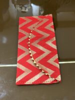 KS Creations Handmade Chevron Embroidered Envelope Clutch for Women | Designer Ethnic Fabric Clutch | Wedding, Festive & Party Handbag - Image 2