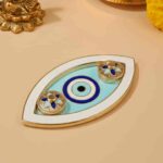 Boat shape roli chawal platter with roli chawal bottle