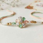 Stone floral rakhi
